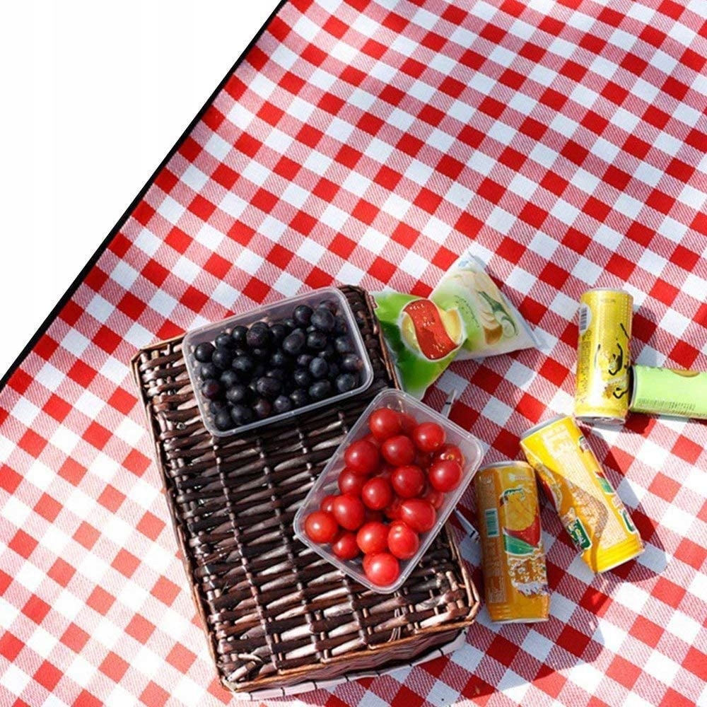 Pikniková deka károvaná v 2 farbách 200x150 F